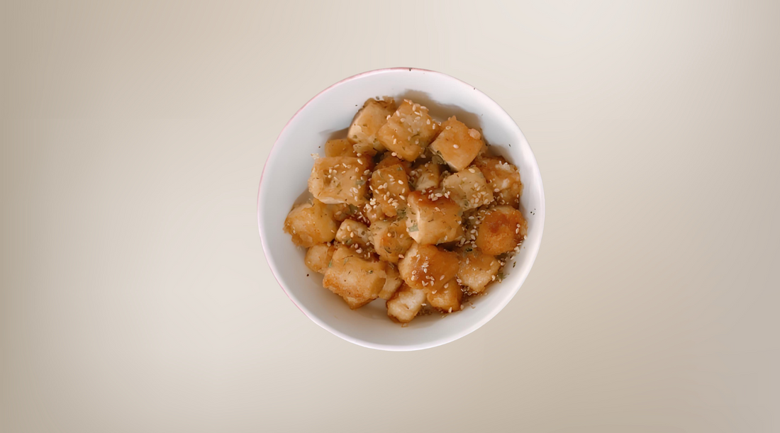 Fried and Soy-Seasoned Tofu Cubes (두부강정)